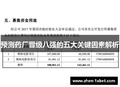 预测药厂晋级八强的五大关键因素解析
